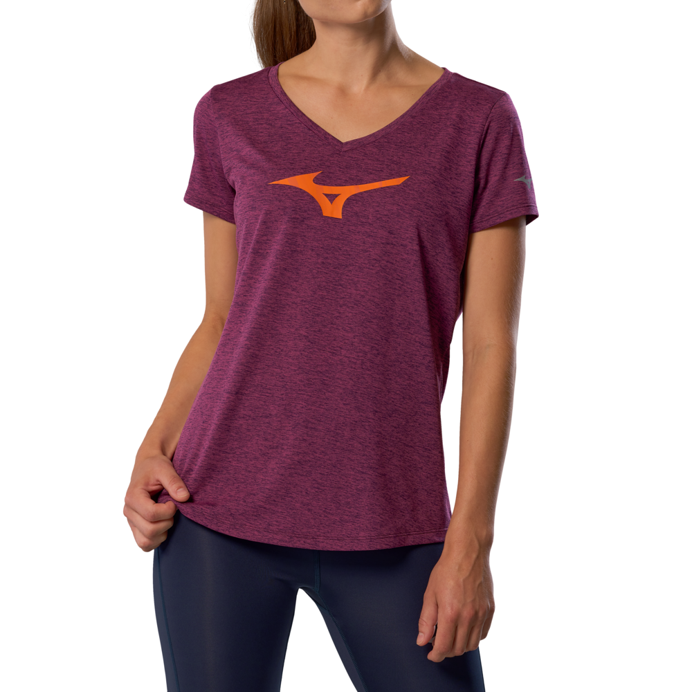 Mizuno Core Runbird Tee Dark purple Damen Grösse M